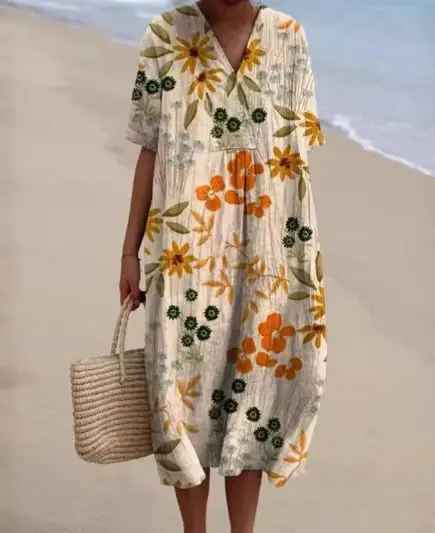 Margaret Floral Maxi Dress — detail view