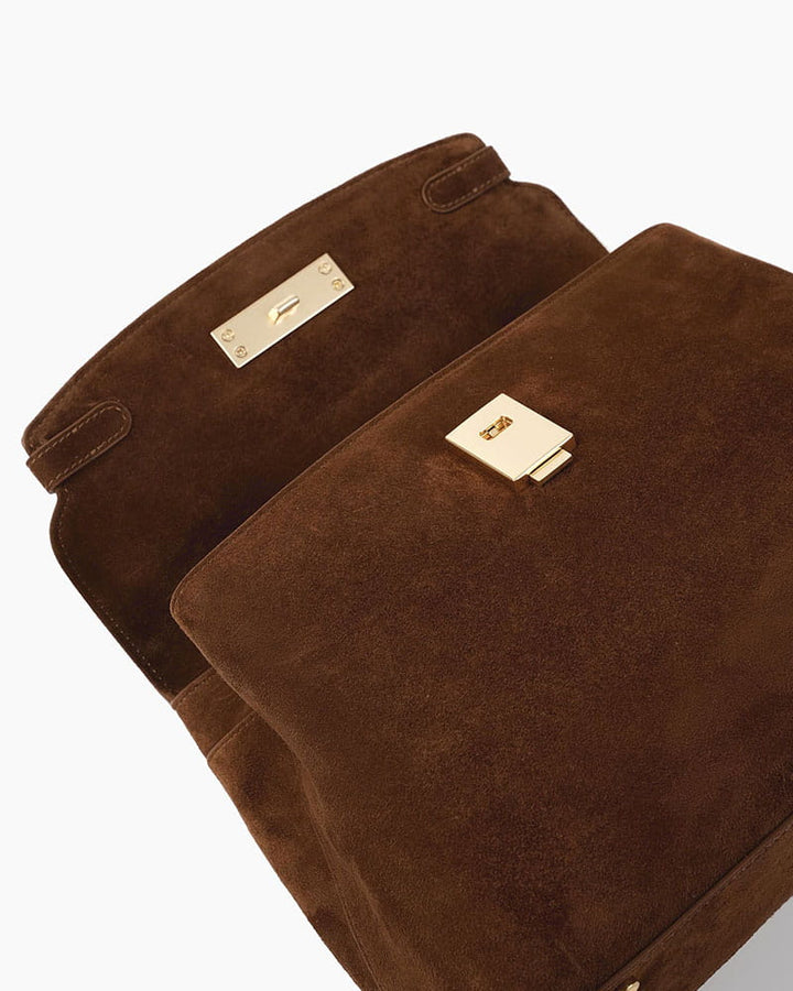 Chic City Daytime Suede Top Handle Satchel