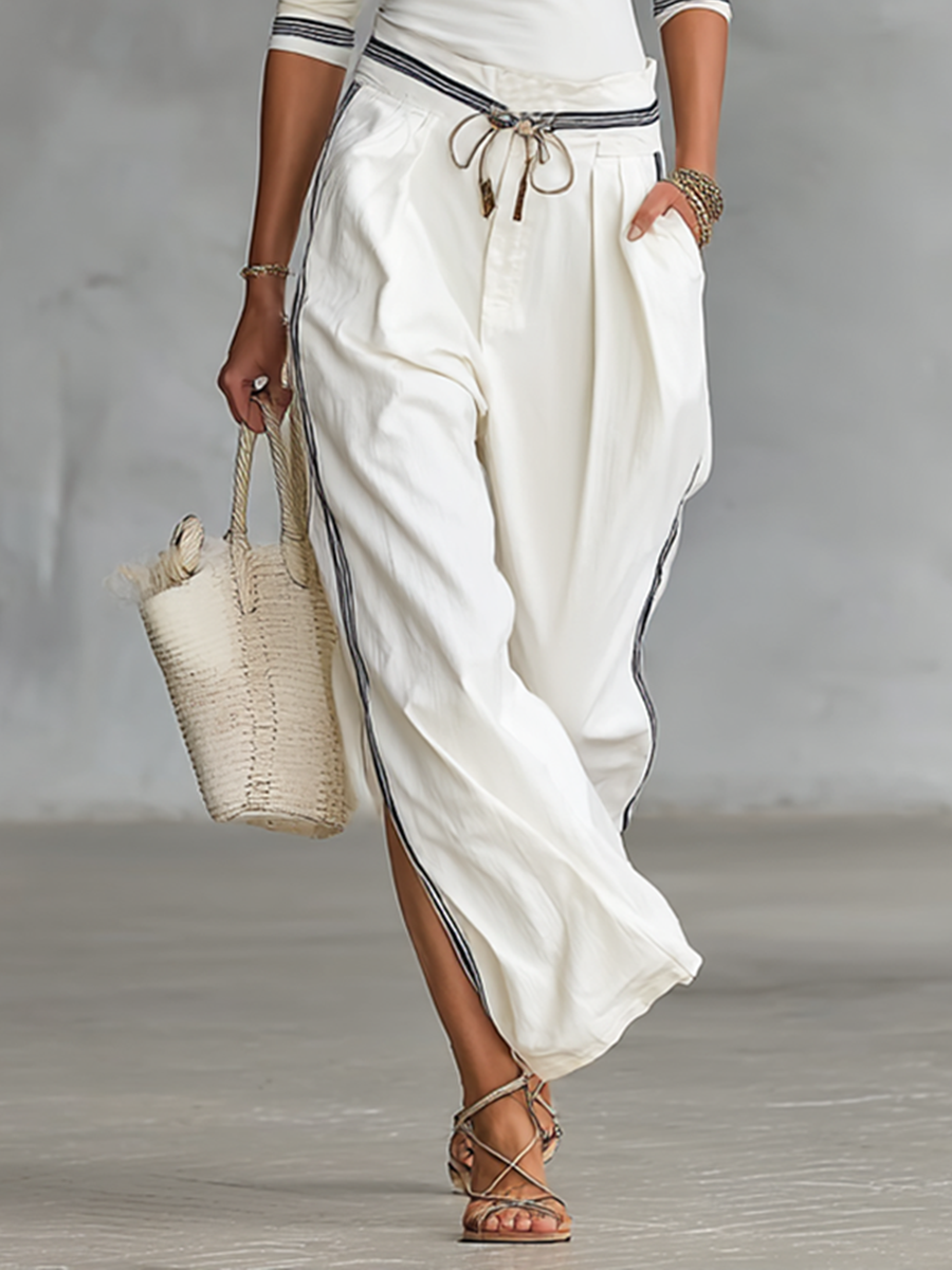 White Sporty Two-Piece Set — detail view