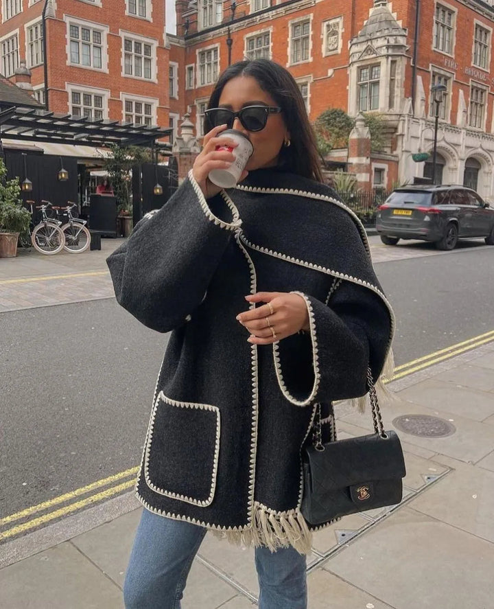 Olivia Premium Designer French Coat — side view