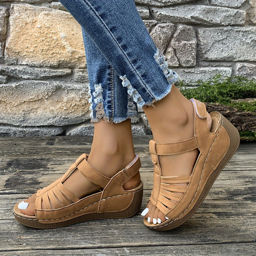 Amelia Orthopedic Wedge Sandals — front view