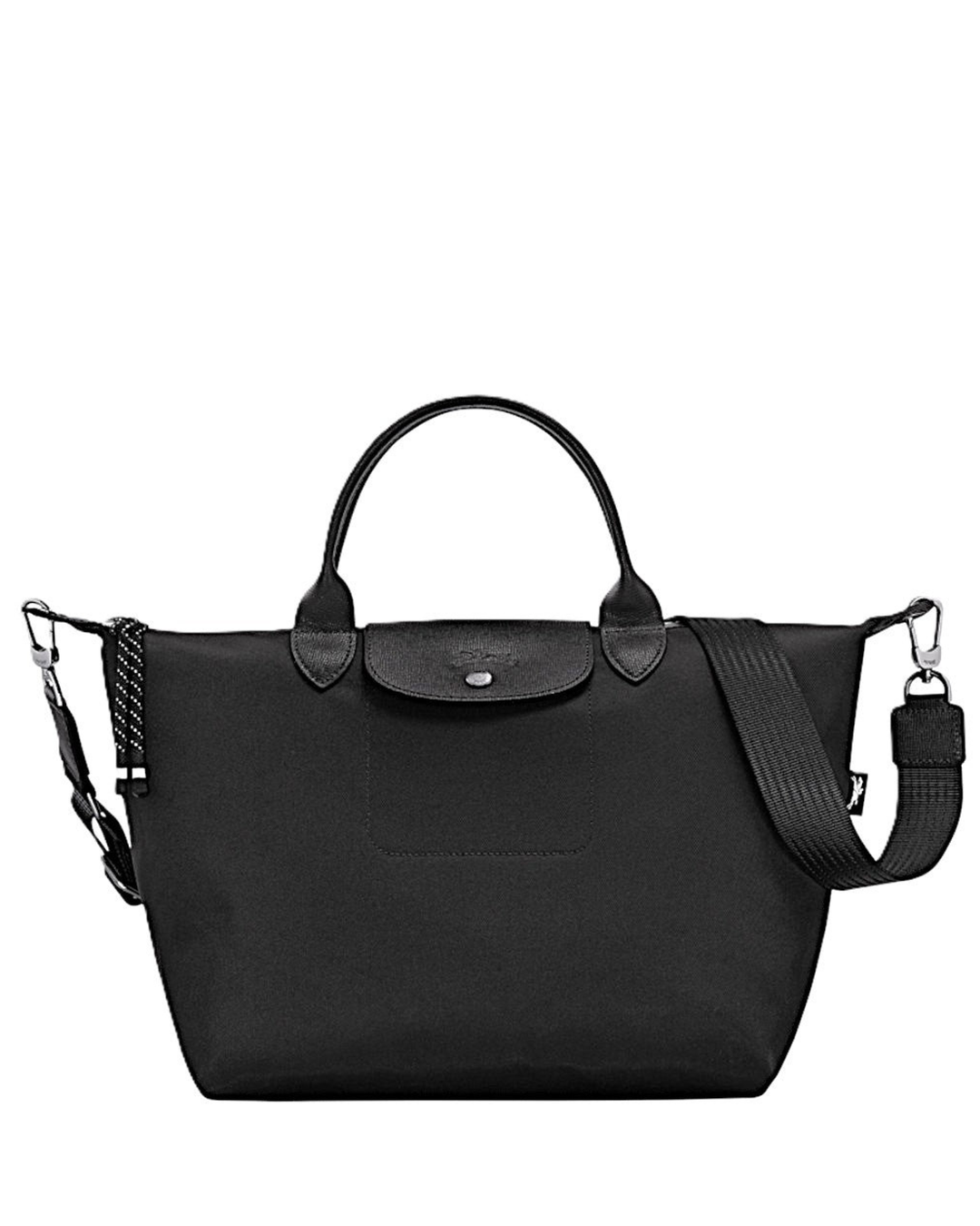 Longchamp Le Pliage Energy L Top Handle Crossbody Bag Black front view