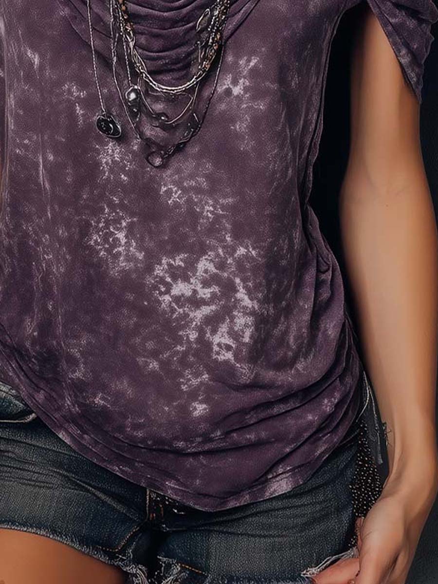 Tie-dye shoulder strap top side view