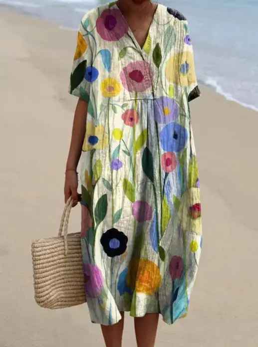 Merel Vintage Floral Maxi Dress — additional view