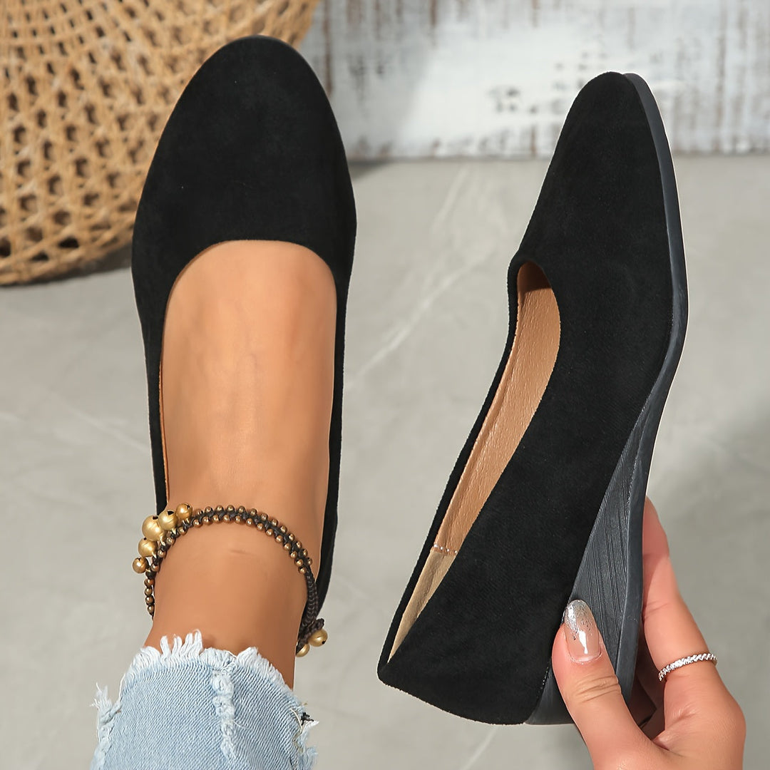 Elaine - Comfortable Wedge Heel Ballerinas