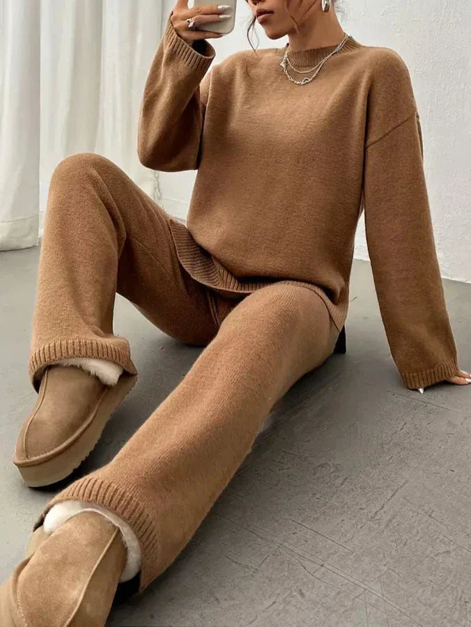 Lily Warm Ribbed Casual Pantsuit — alternate view