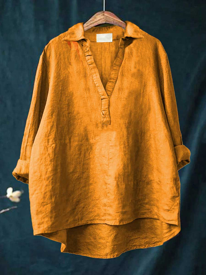 Andrea Colourful Summer Blouse — close-up view