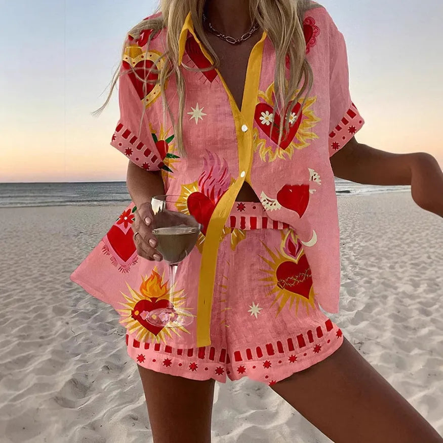Lena Summer Shorts Set — front view