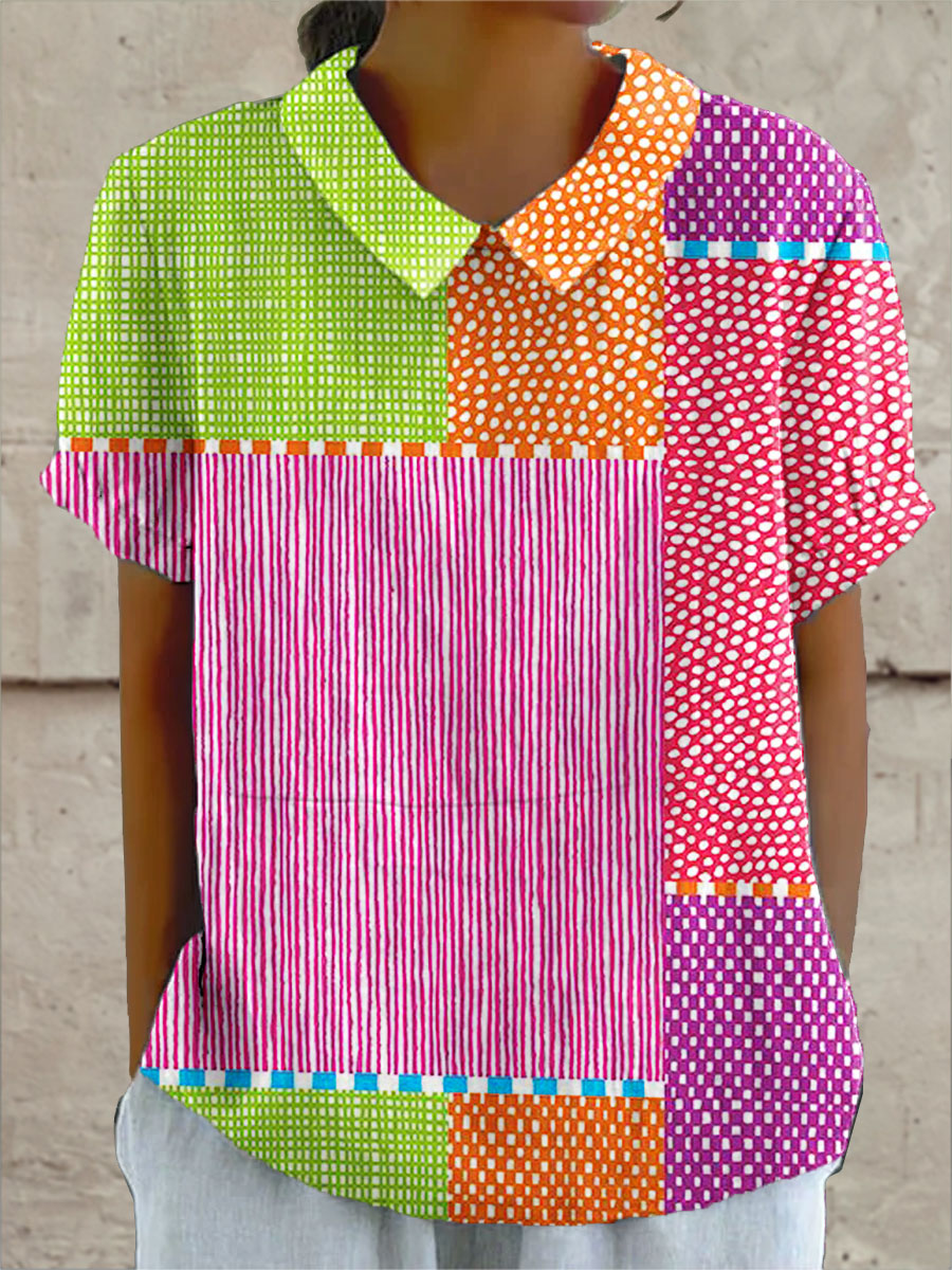 Zoe Patchwork Shirt — front view