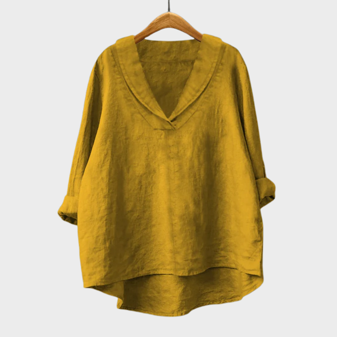 Samantha Colourful Summer Blouse — front view