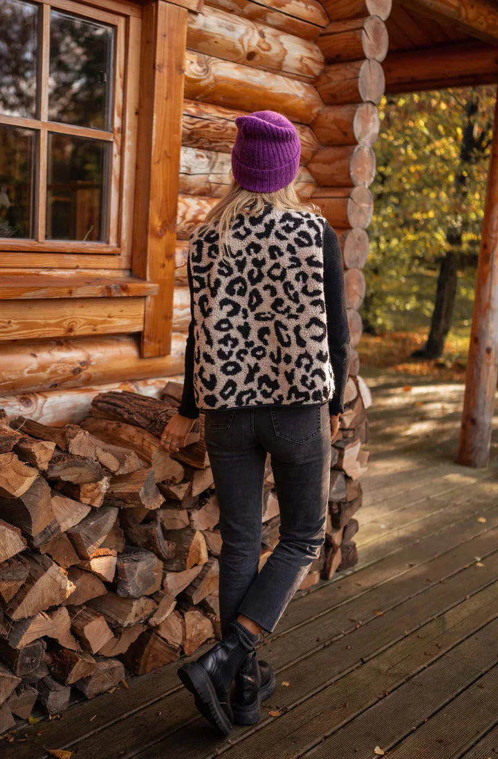 ASTRID Leopard Vest — alternate view