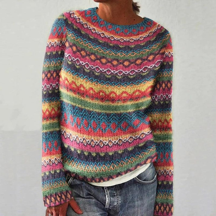 Emily Cozy Retro Sweater — styled view
