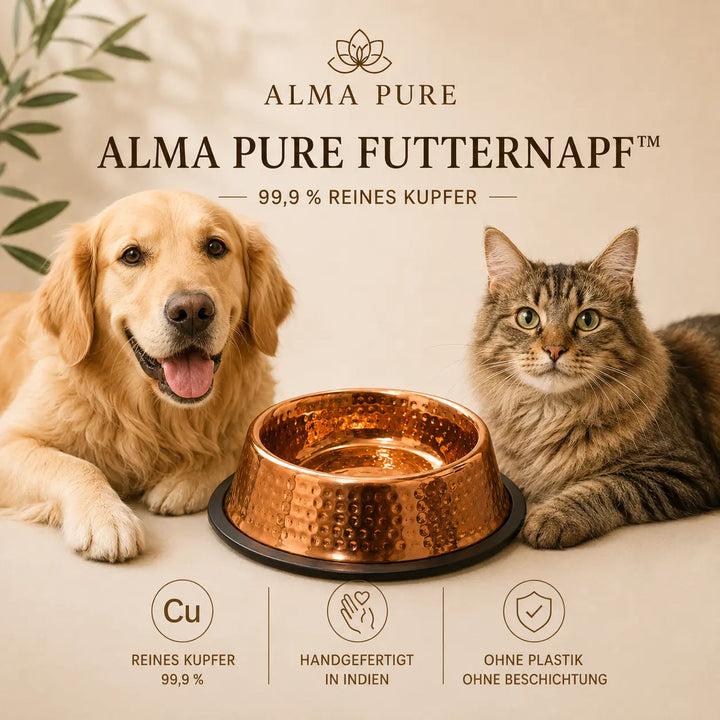 Ashwell Bowl made from 99.9% Pure Copper for Dogs and Cats