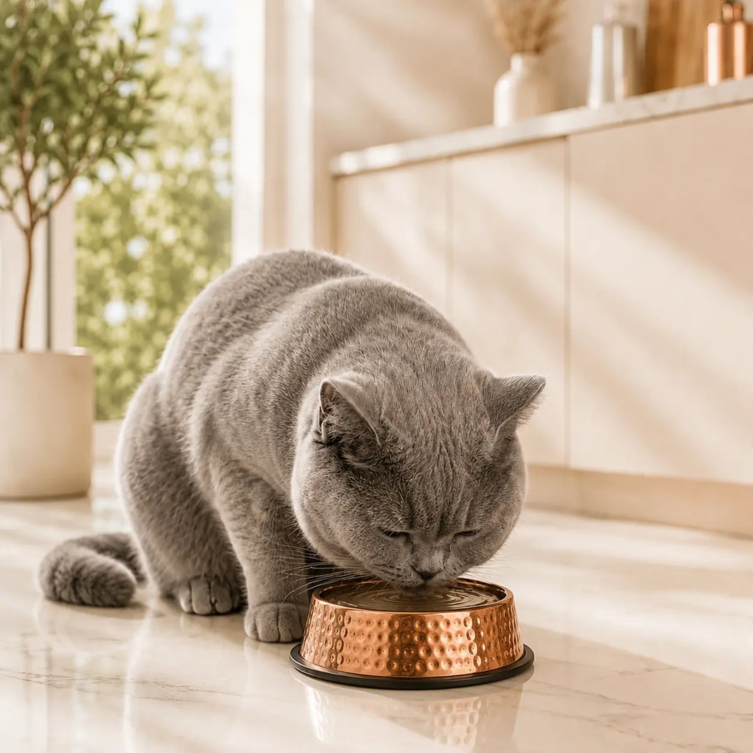 Ashwell Bowl made from 99.9% Pure Copper for Dogs and Cats
