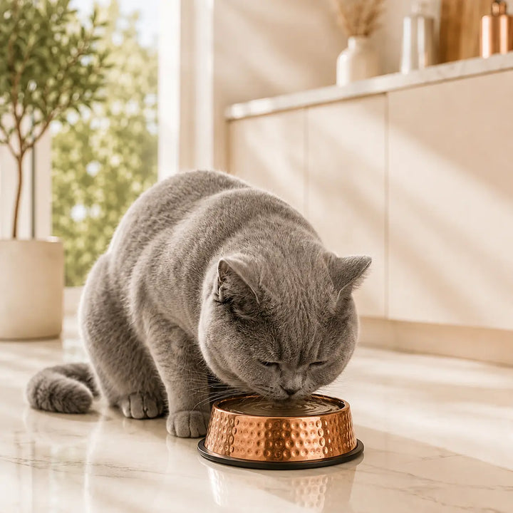 Ashwell Bowl made from 99.9% Pure Copper for Dogs and Cats
