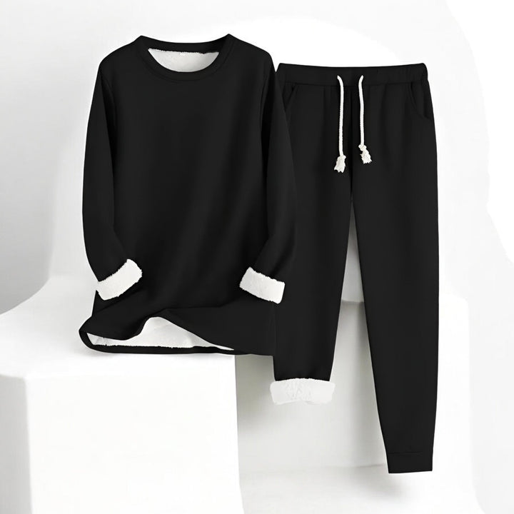 Avery Cozy Thermal Fleece Set — front view