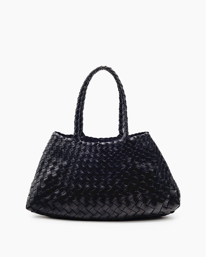 Sunny Weekend Woven Leather Market Tote