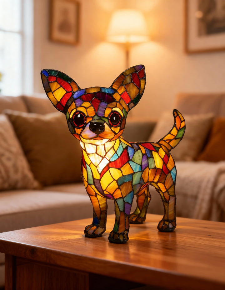 COLORPUP | VIBRANT STAINED DOG LAMP