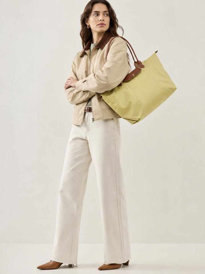 Longchamp Le Pliage Large Tote Bag Pistache Pistachio Green Lifestyle