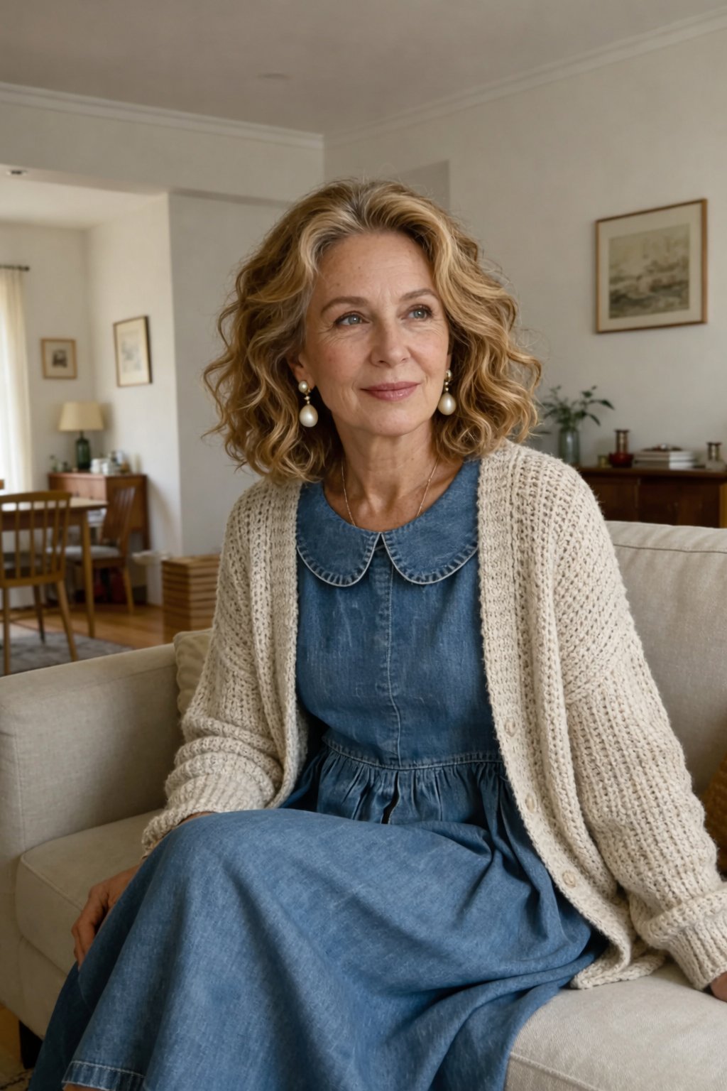 Clara Denim Dress — styled view