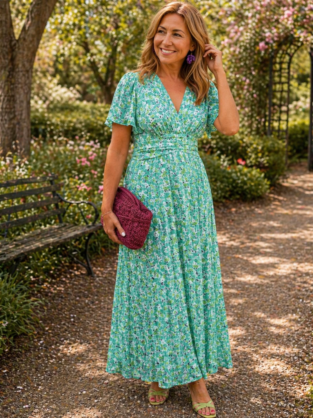 Lareina Floral Dress — front view