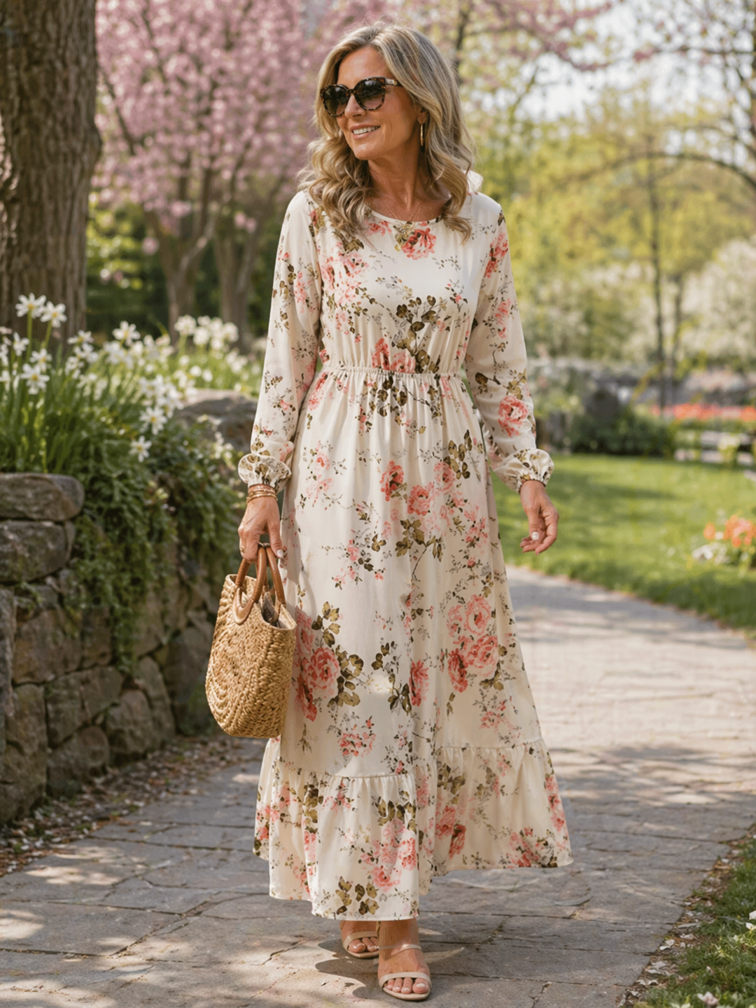 Ardella Floral Dress — front view