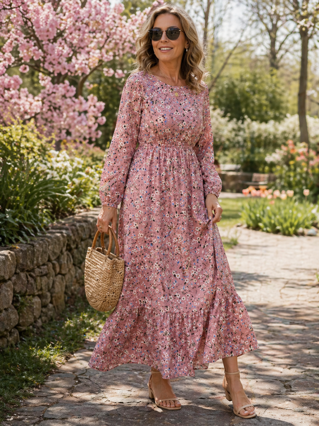 Aristaea Floral Dress — front view