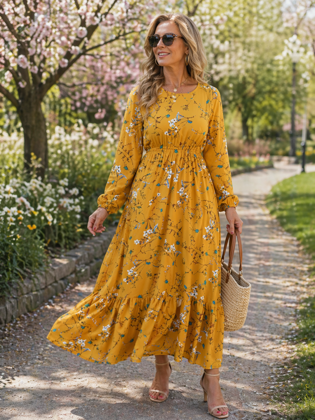 Bambi Floral Dress — front view