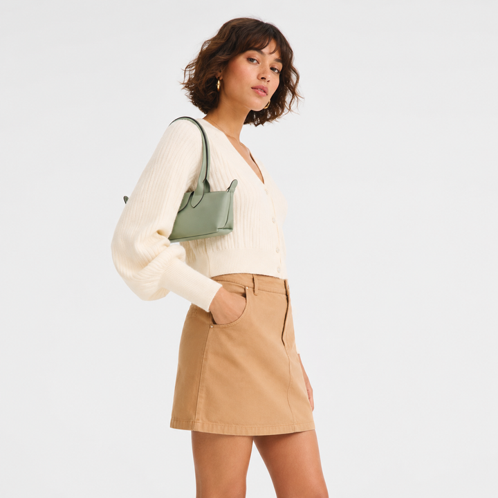 Le Pliage Xtra M tundra dark leather shoulder bag – adjustable strap