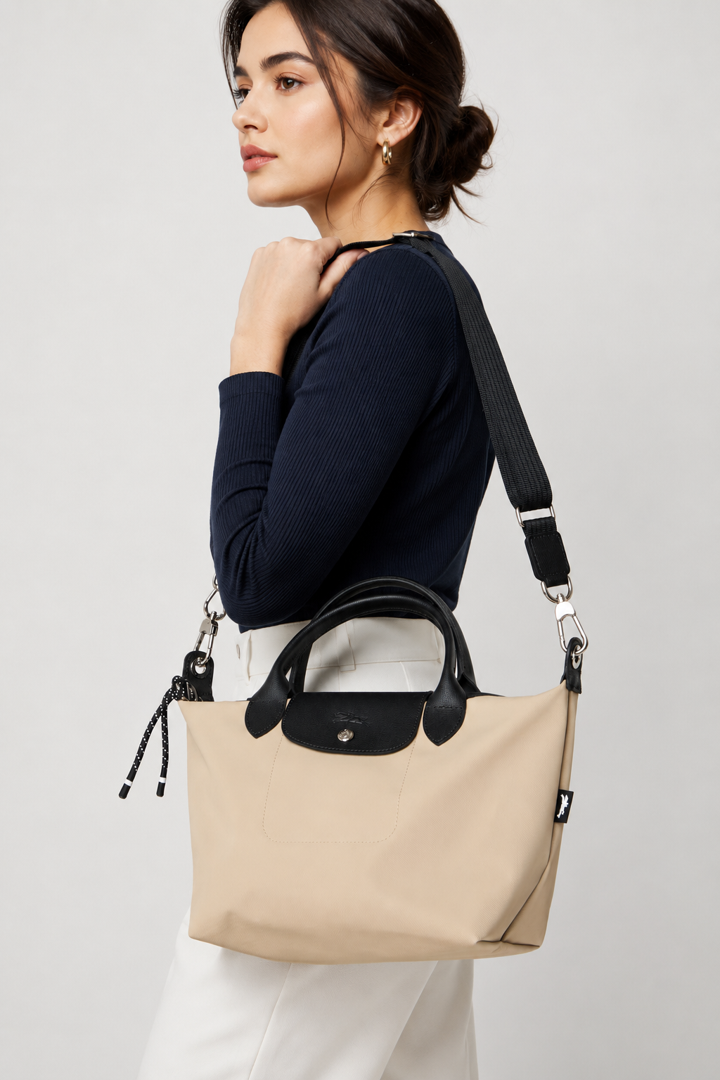 Longchamp Le Pliage Energy Small Crossbody Bag Clay Beige lifestyle