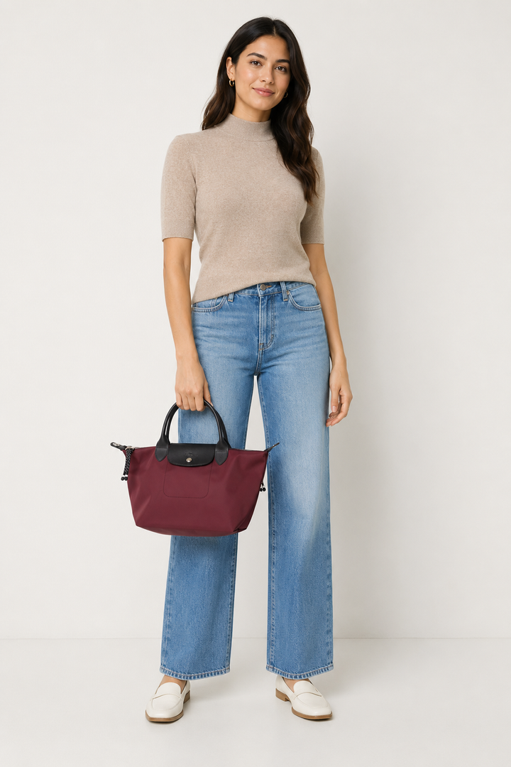 Longchamp Le Pliage Energy Small Crossbody Bag Burgundy Wine Red lifestyle
