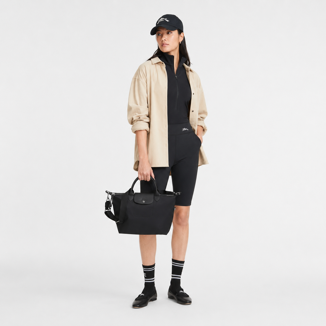 Longchamp Le Pliage Energy L Top Handle Crossbody Bag Black lifestyle