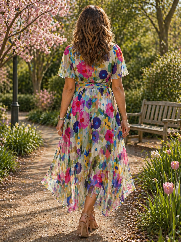 Hesper Floral Dress — lifestyle shot