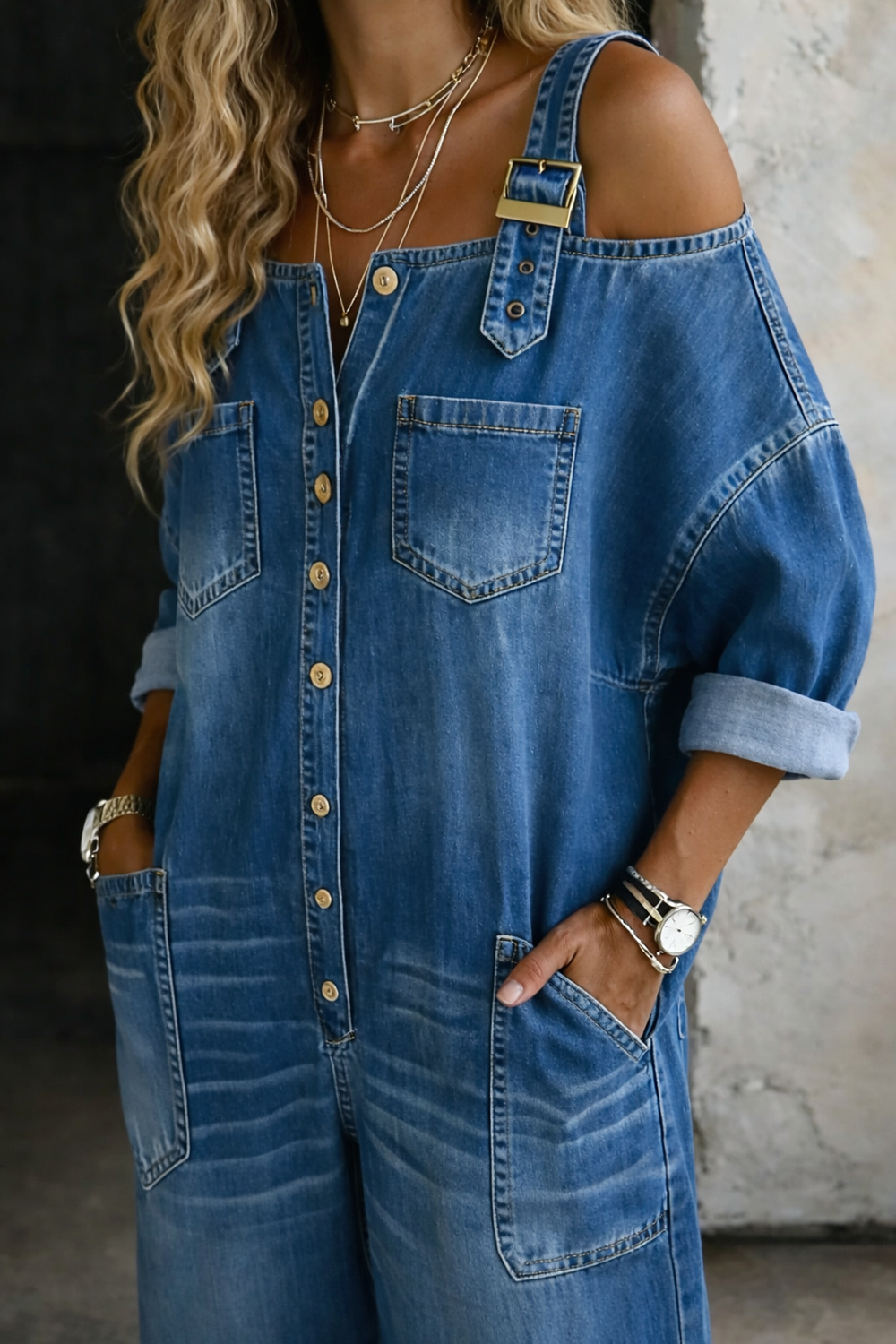 Sophia Denim Jumpsuit — alternate view