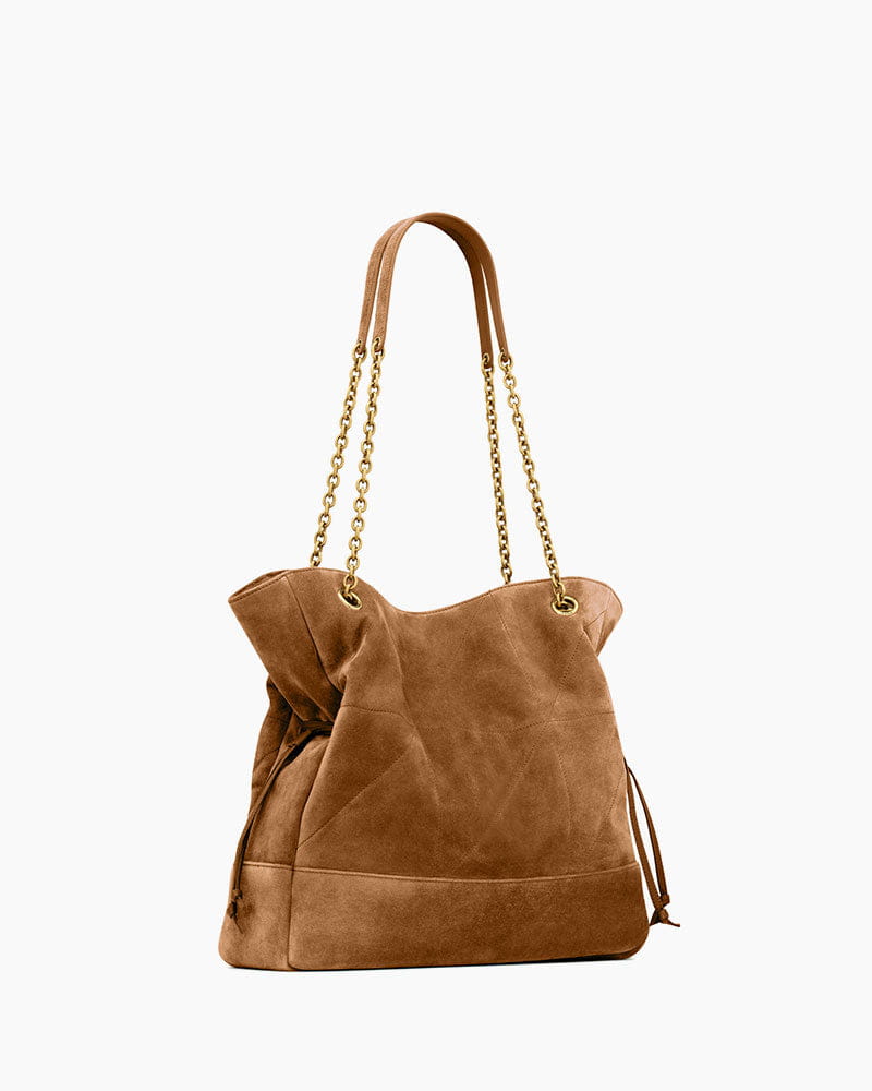 Women's Parisian Chic Slouchy Suede Shopper