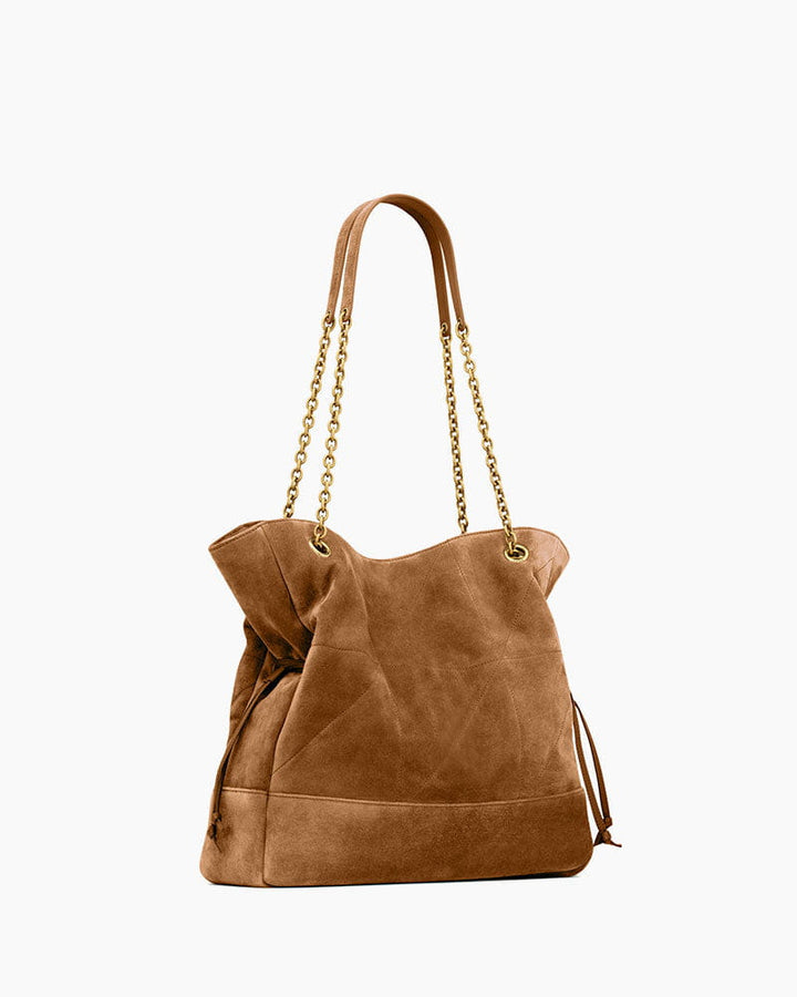 Women's Parisian Chic Slouchy Suede Shopper