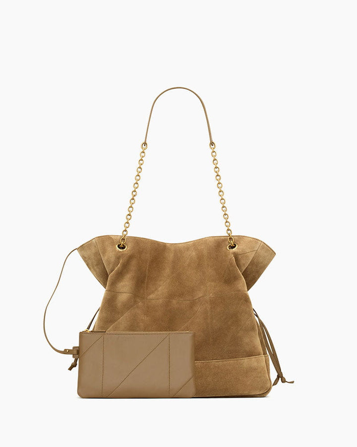 Women's Parisian Chic Slouchy Suede Shopper