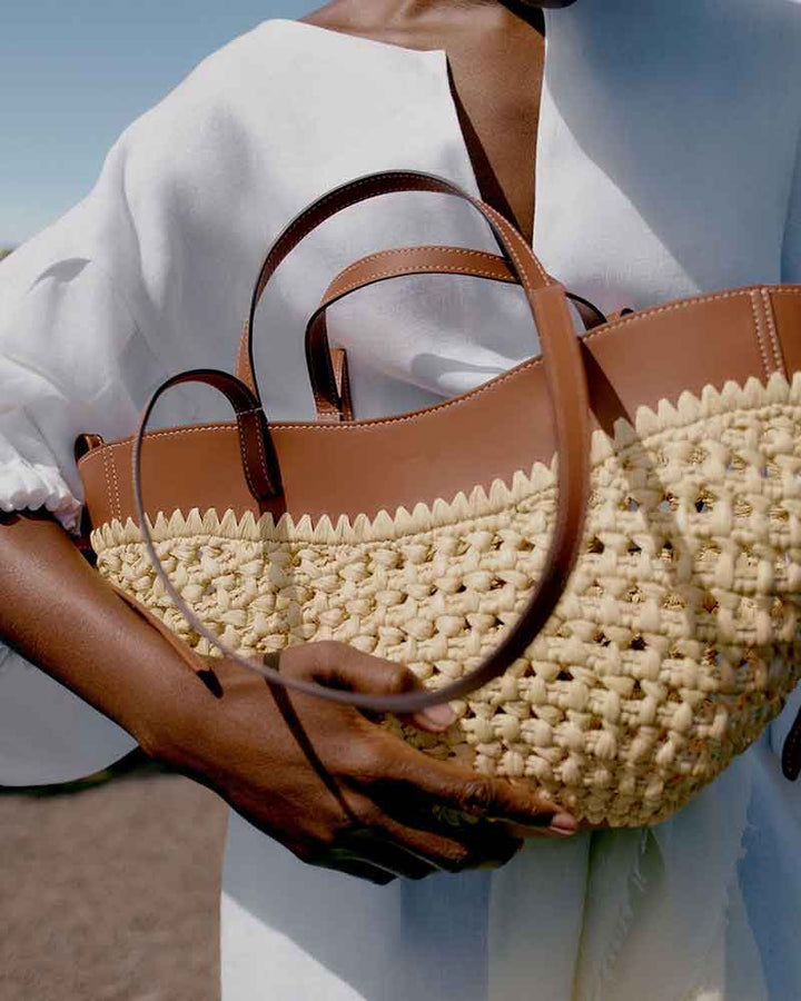 Sunny Getaway Mini Woven Raffia Shoulder Bag