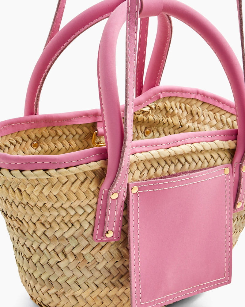 Chic Summer Picnic Woven Top Handle Bag