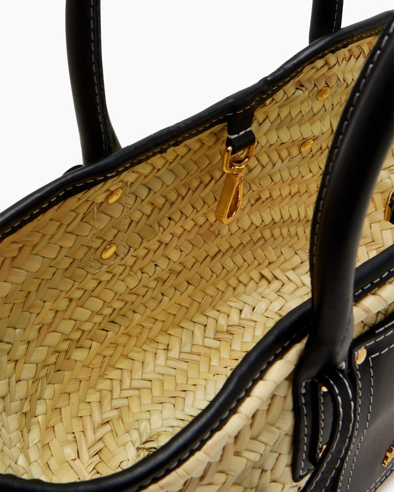 Chic Summer Picnic Woven Top Handle Bag