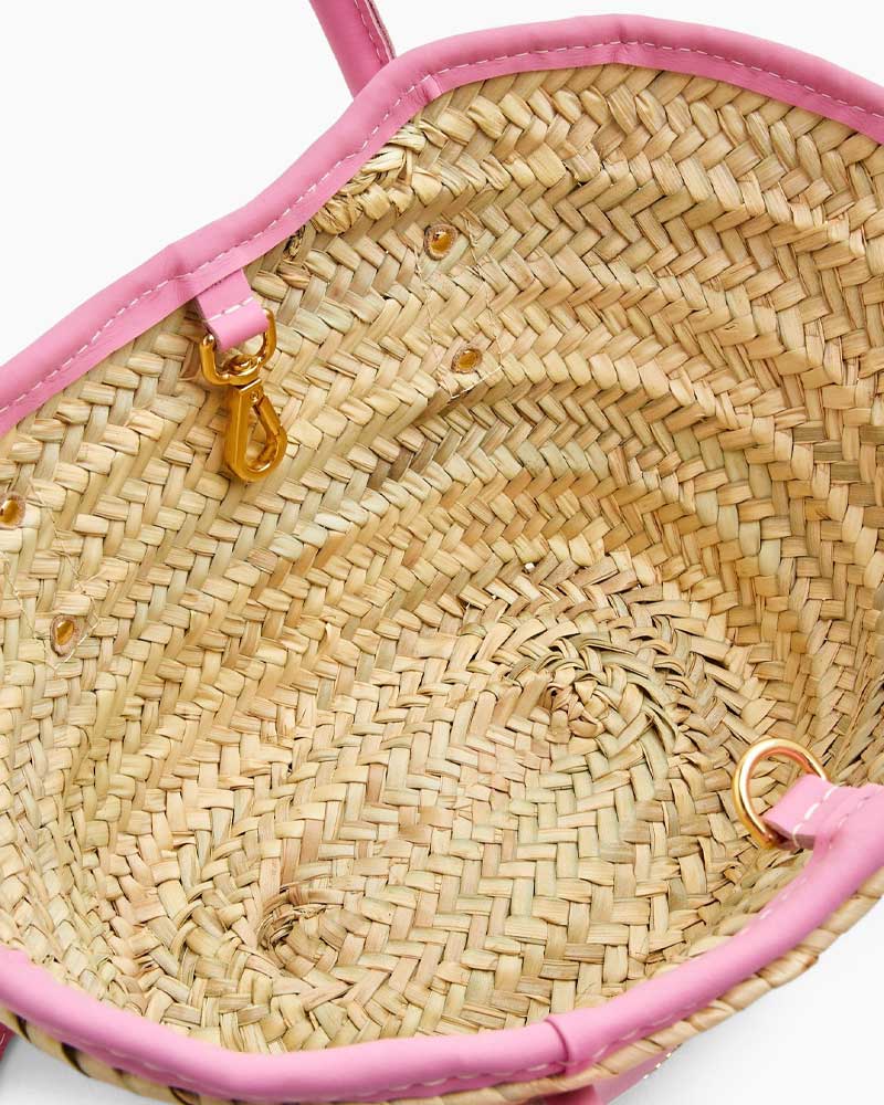 Chic Summer Picnic Woven Top Handle Bag