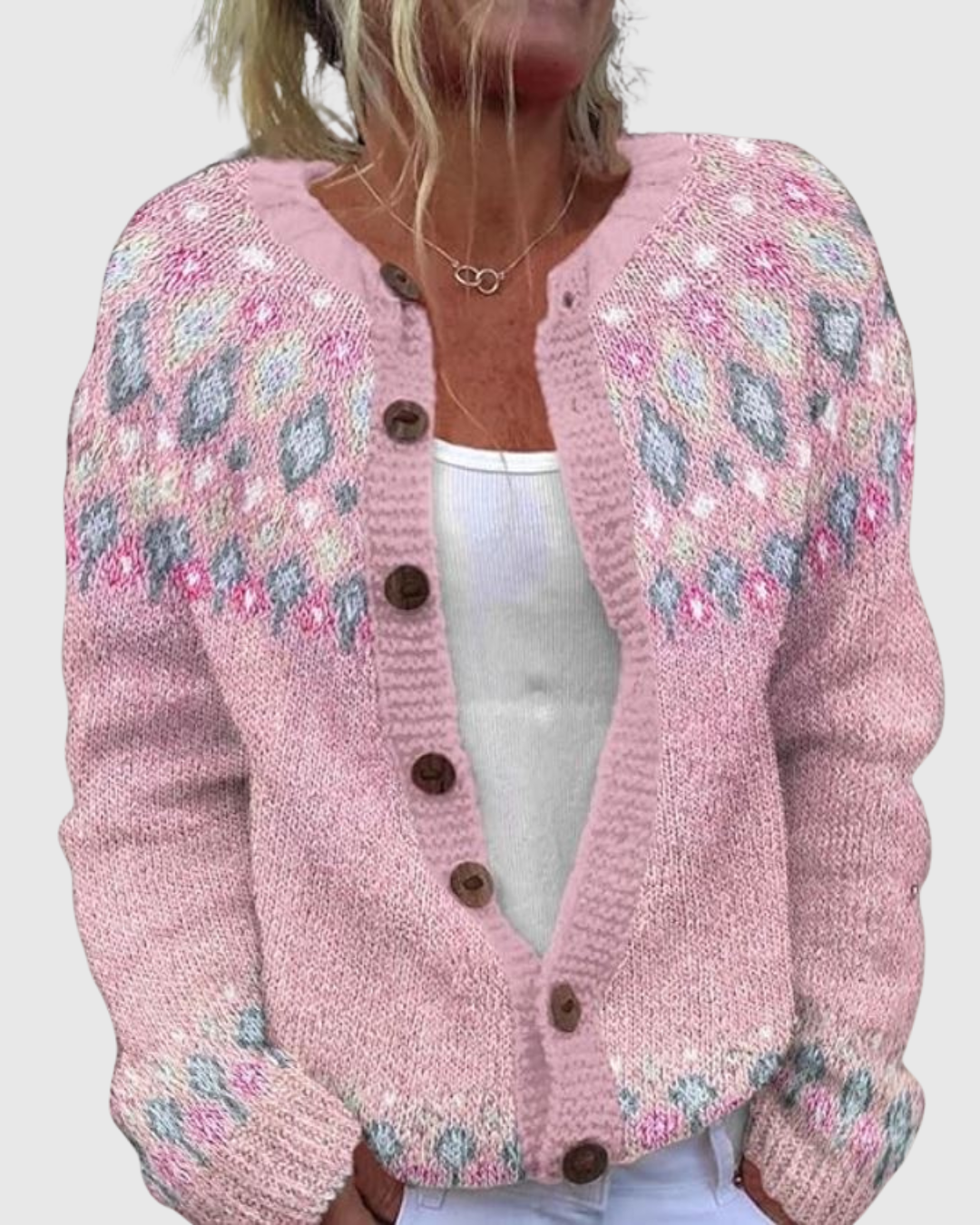 Odeline | Pink Comfort Cardigan