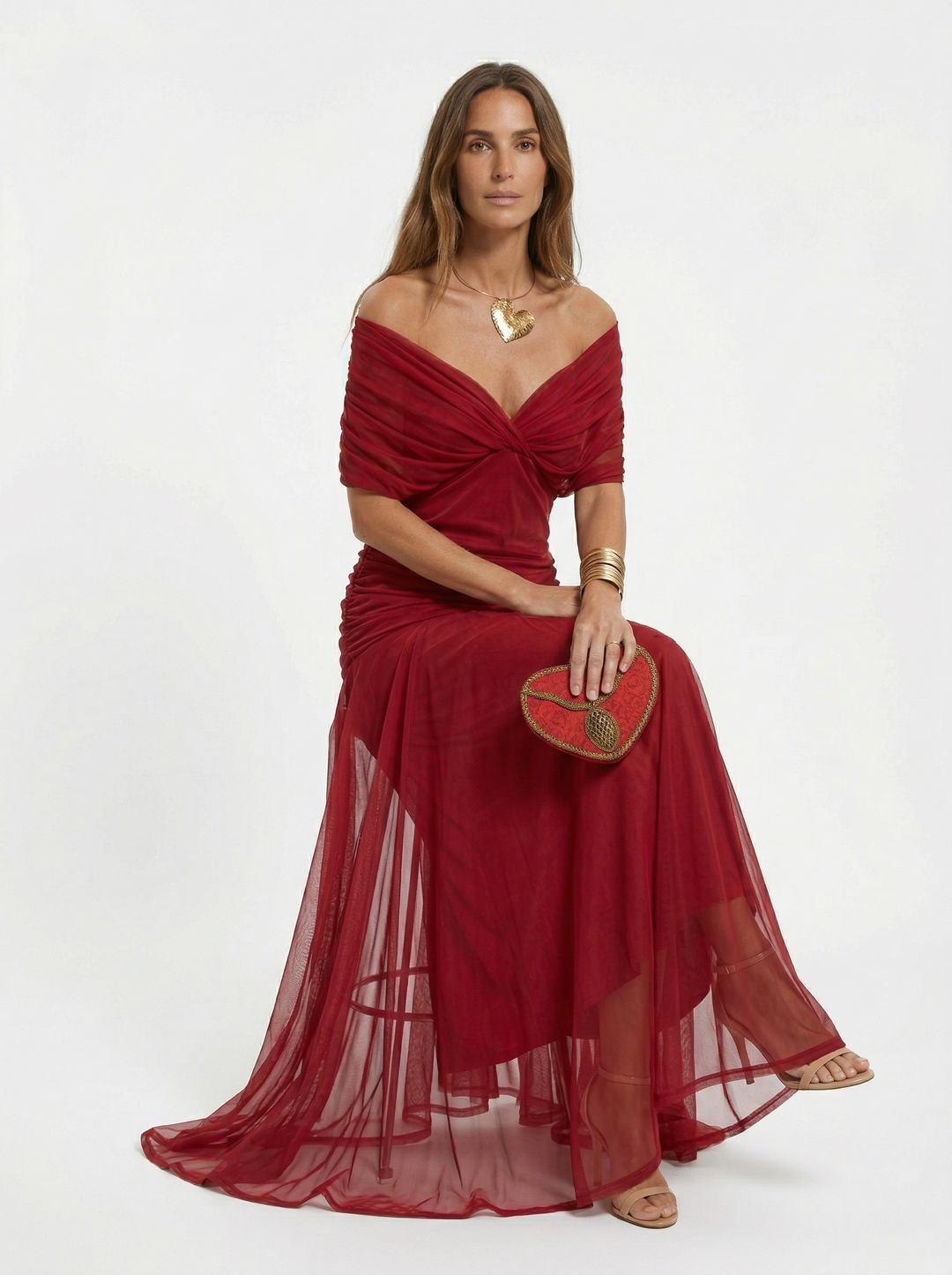 Amara Flow Evening Dress — close-up detail