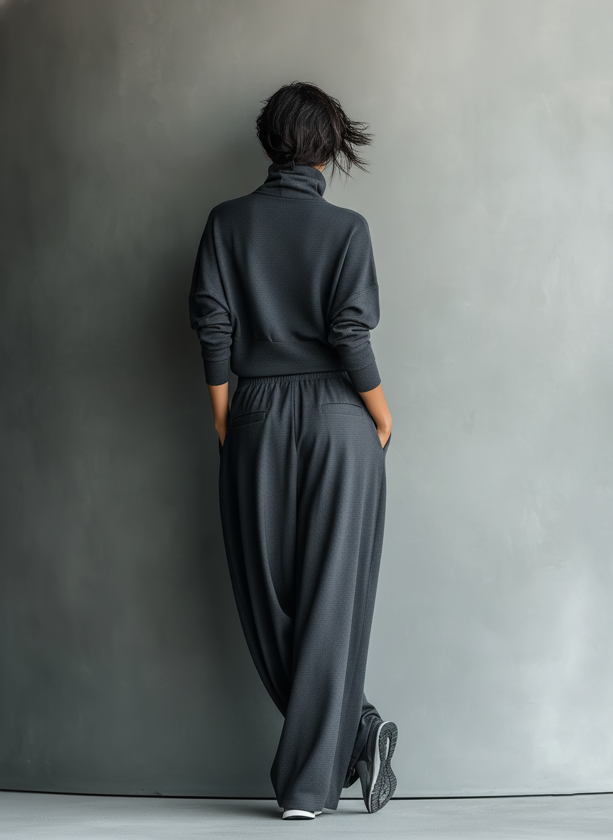 Charcoal Knit Two-Piece Set — lifestyle shot