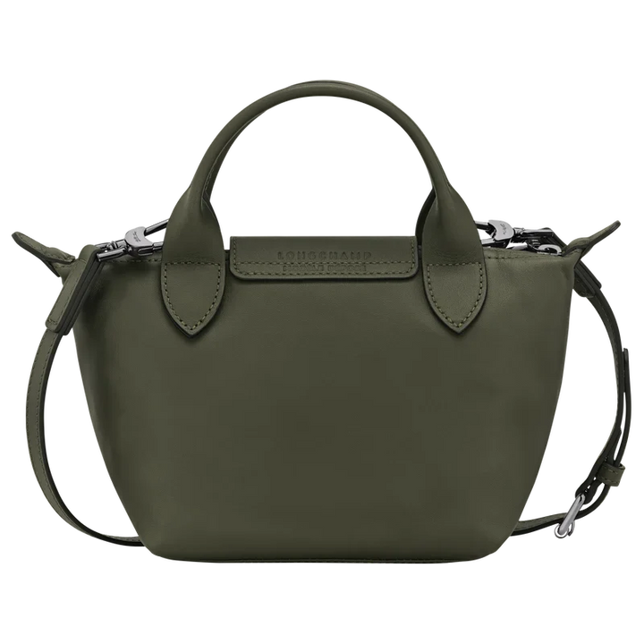 Longchamp Le Pliage Xtra XS Leather Top Handle Bag Fir Dark Green Back View