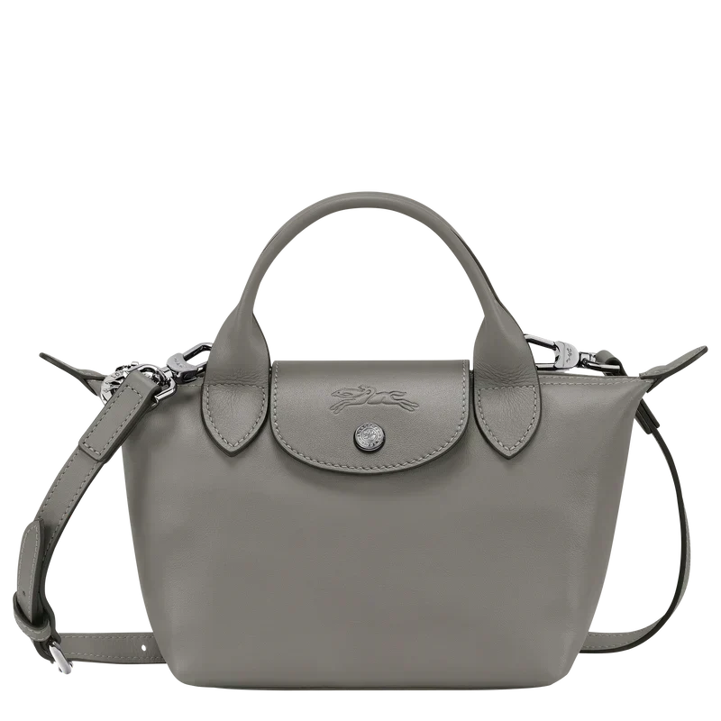 Longchamp Le Pliage Xtra XS Leather Top Handle Bag Turtledove