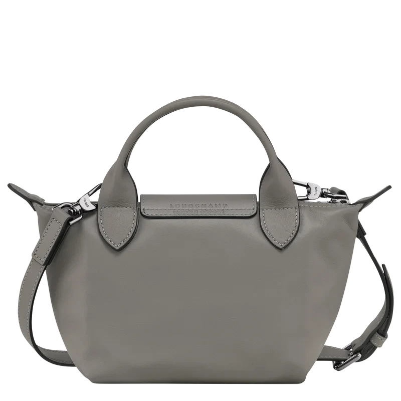 Longchamp Le Pliage Xtra XS Leather Top Handle Bag Turtledove Back View