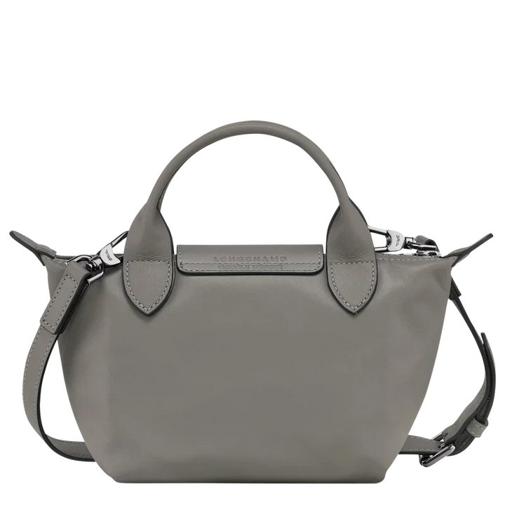Longchamp Le Pliage Xtra XS Leather Bag Turtledove grey-taupe back view