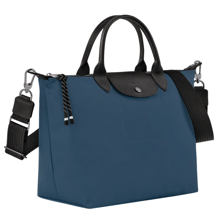 Longchamp Le Pliage Energy L Top Handle Crossbody Bag Ink Blue front view
