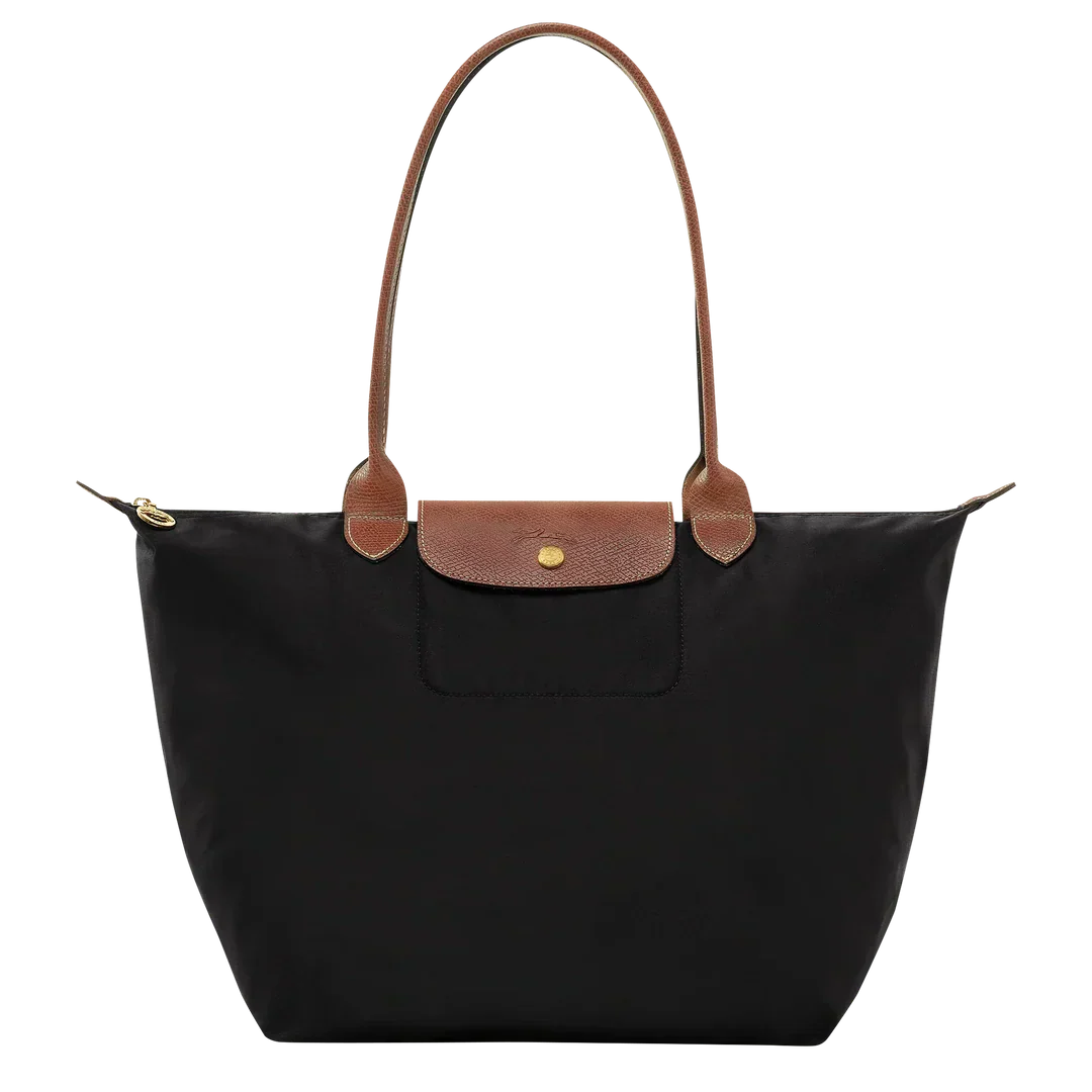 Longchamp Le Pliage Large Tote Bag Black front view